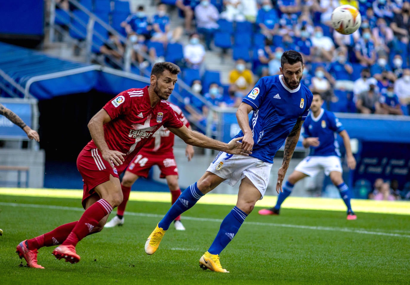 Un momento del partido disputado en el Carlos Tartiere