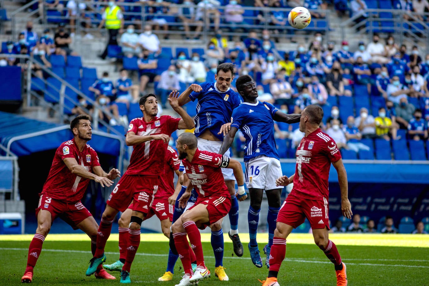 Un momento del partido disputado en el Carlos Tartiere