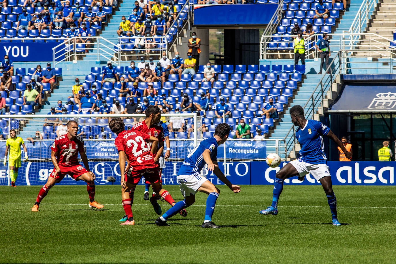 Un momento del partido disputado en el Carlos Tartiere