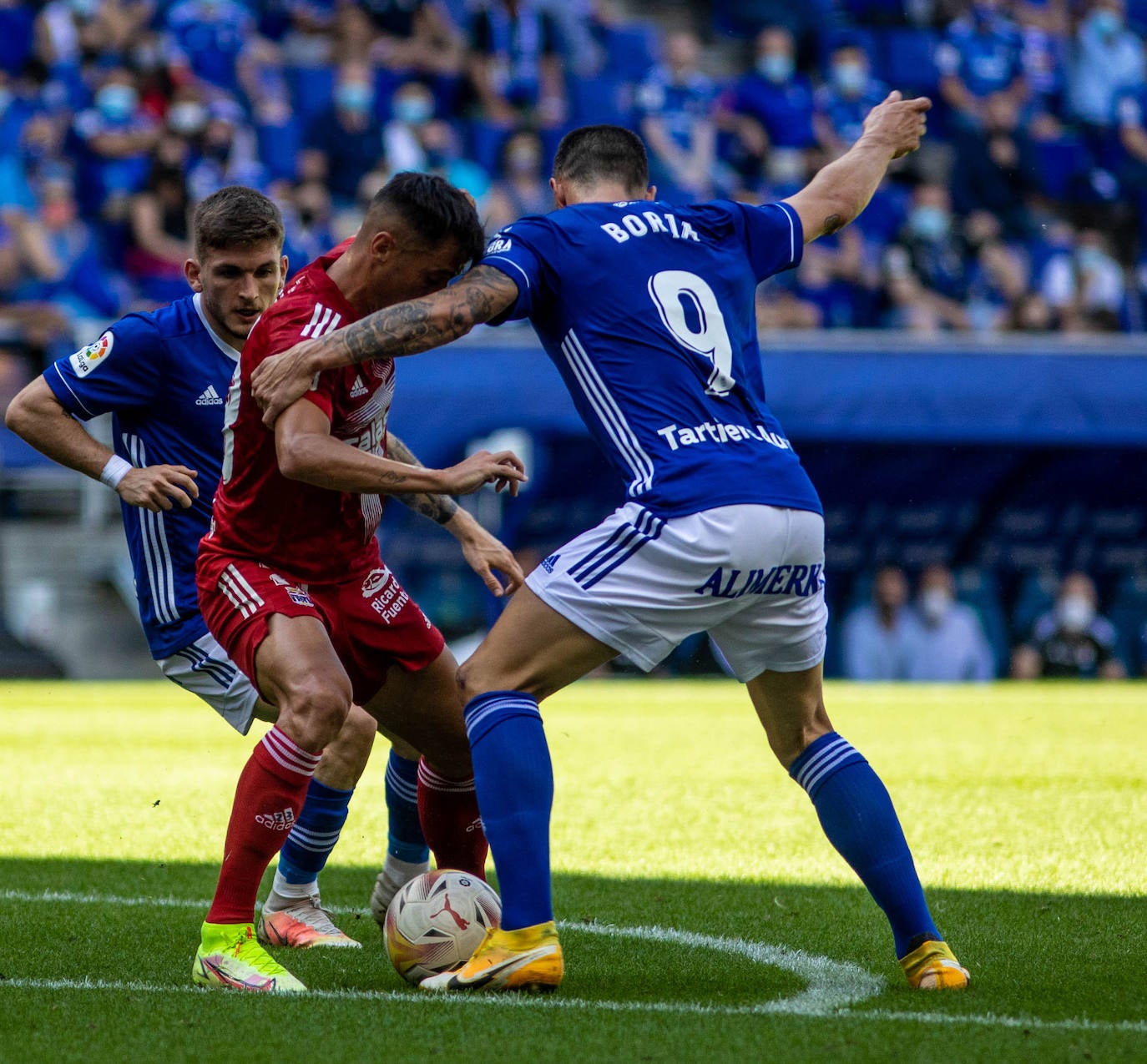 Un momento del partido disputado en el Carlos Tartiere