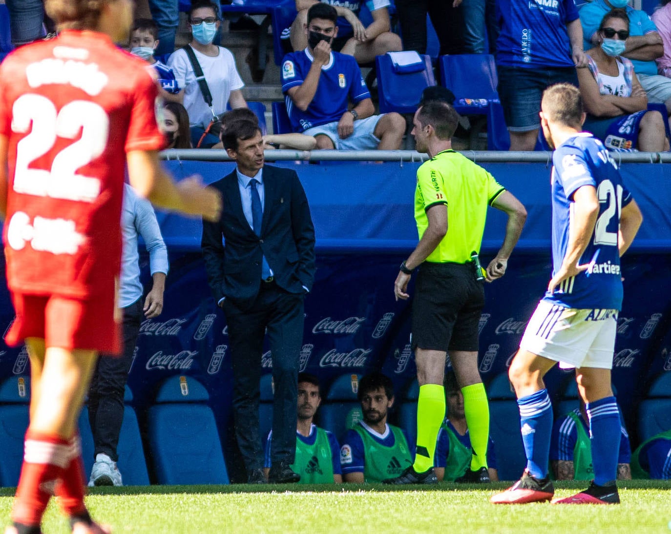 Un momento del partido disputado en el Carlos Tartiere
