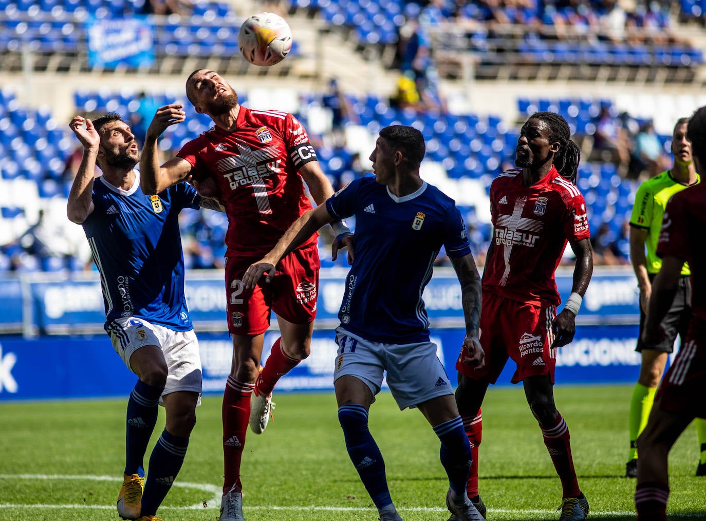 Un momento del partido disputado en el Carlos Tartiere