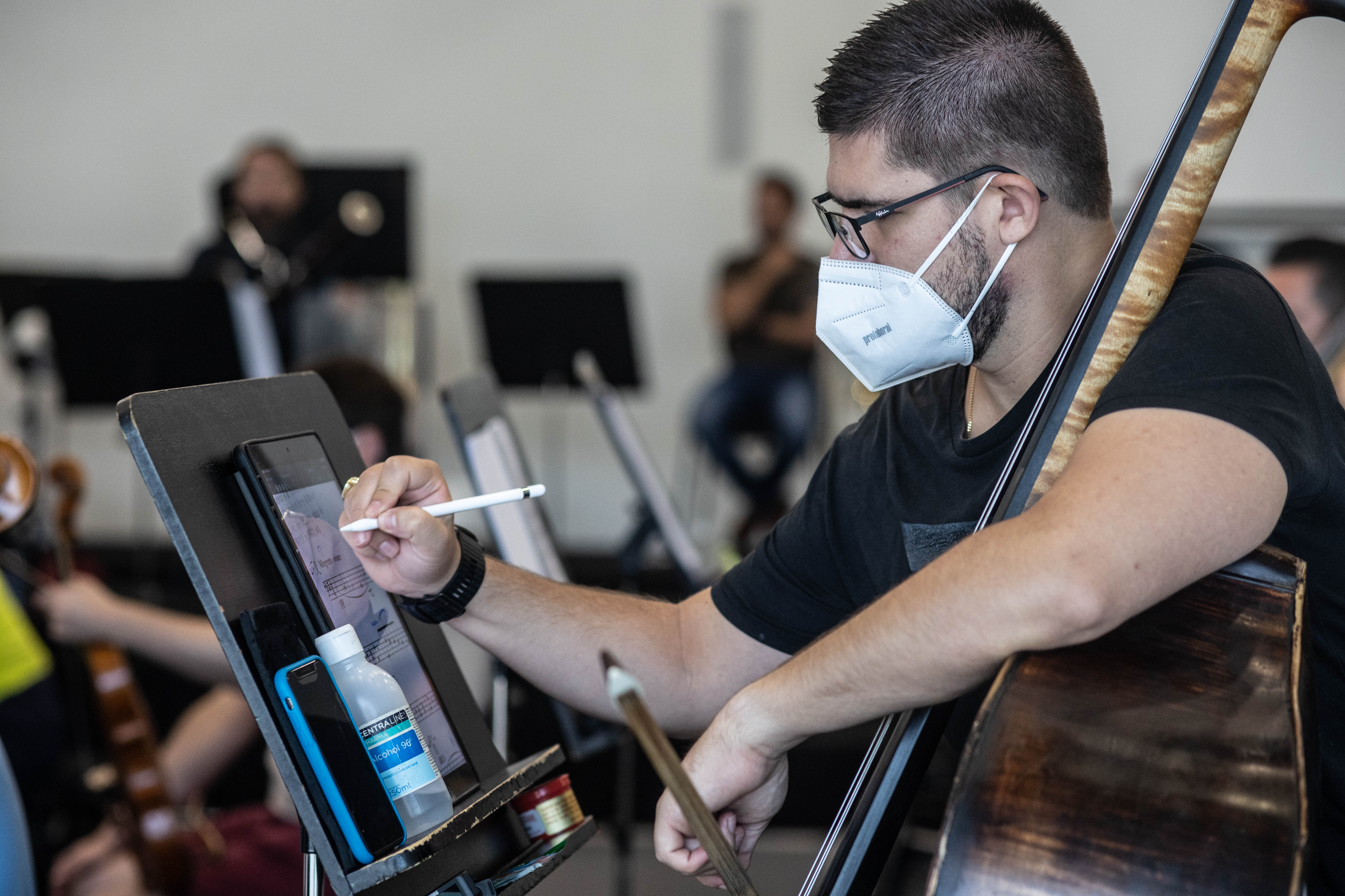 Presentación en el Calatrava de la Gala Lírica de Grandes Tenores BAG (Bros-Anduaga-Gandía) con la orquesta Oviedo Filarmonía, que tendrá lugar este jueves, 16 de septiembre.