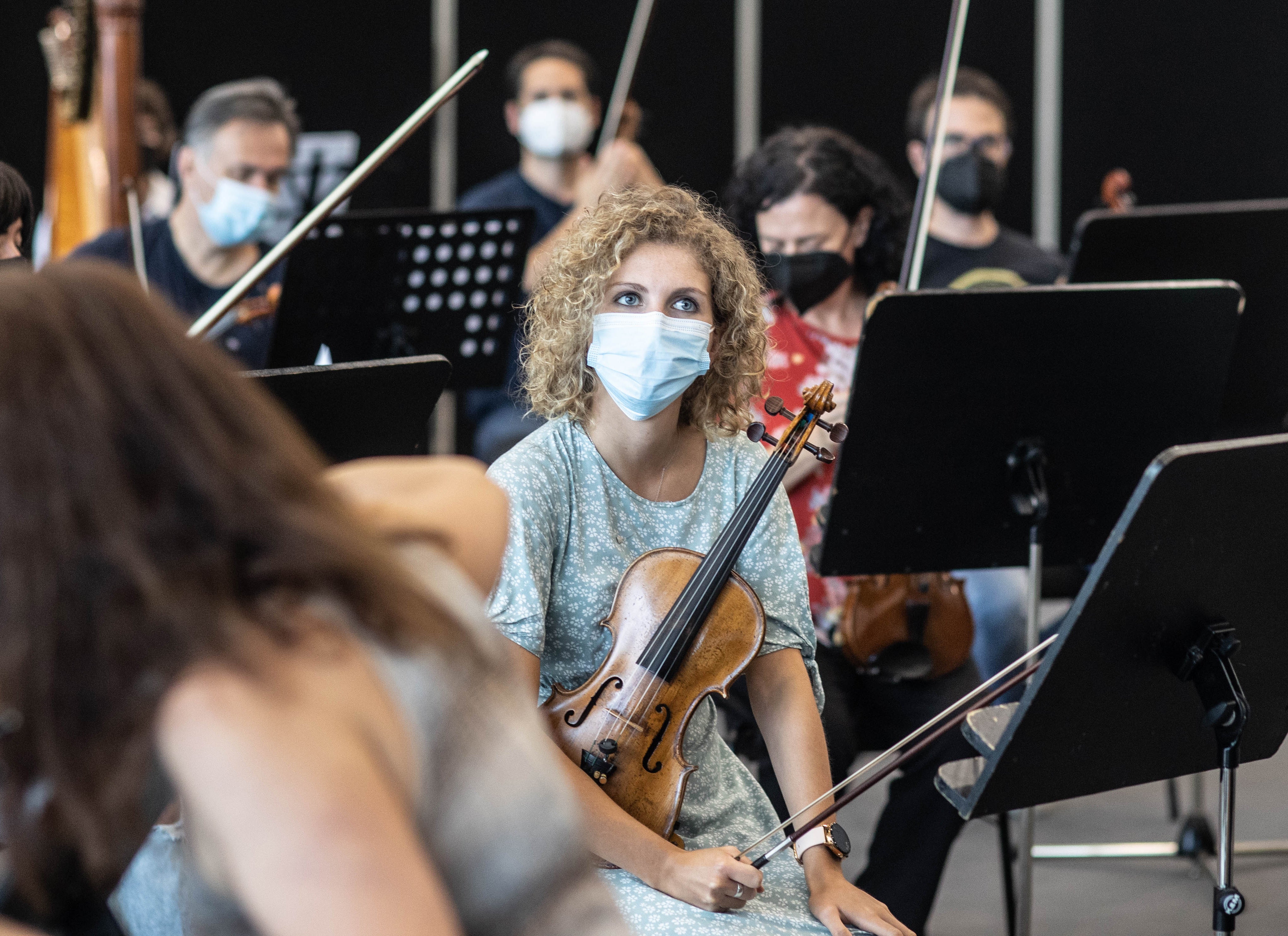 Presentación en el Calatrava de la Gala Lírica de Grandes Tenores BAG (Bros-Anduaga-Gandía) con la orquesta Oviedo Filarmonía, que tendrá lugar este jueves, 16 de septiembre.