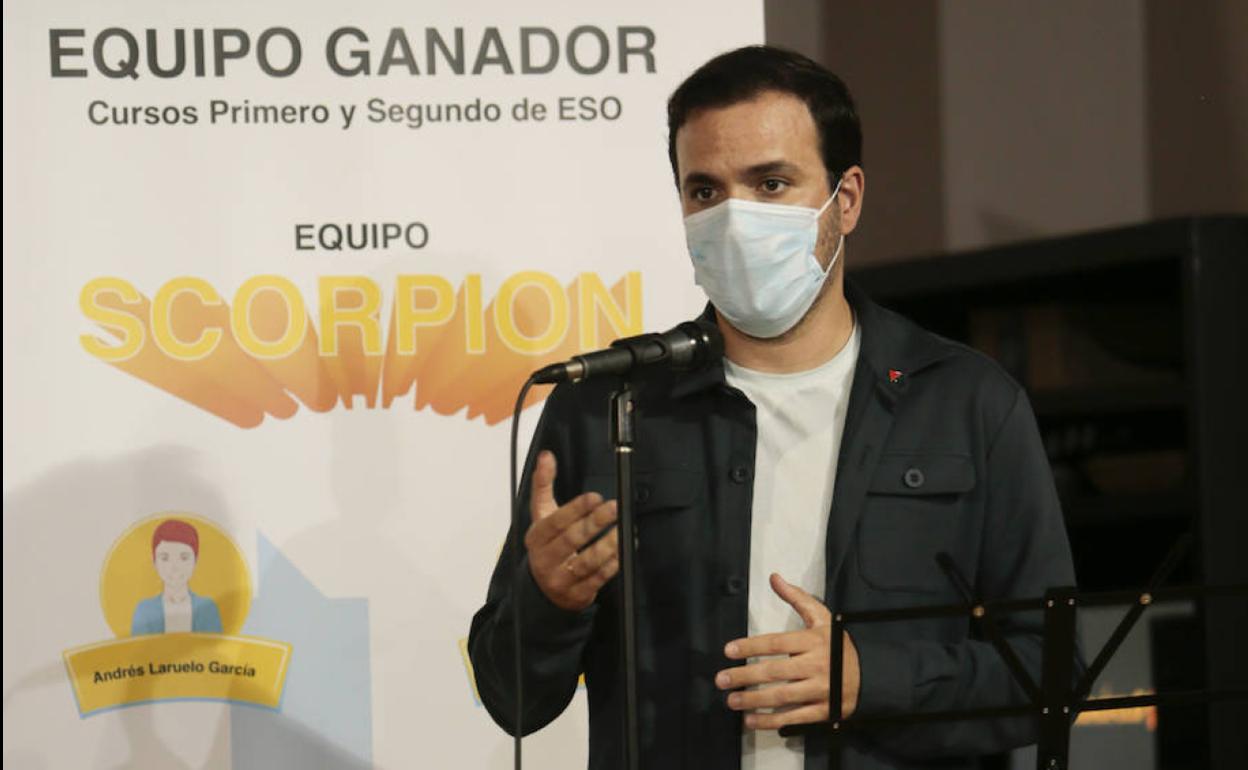 El ministro de Consumo, Alberto Garzón 