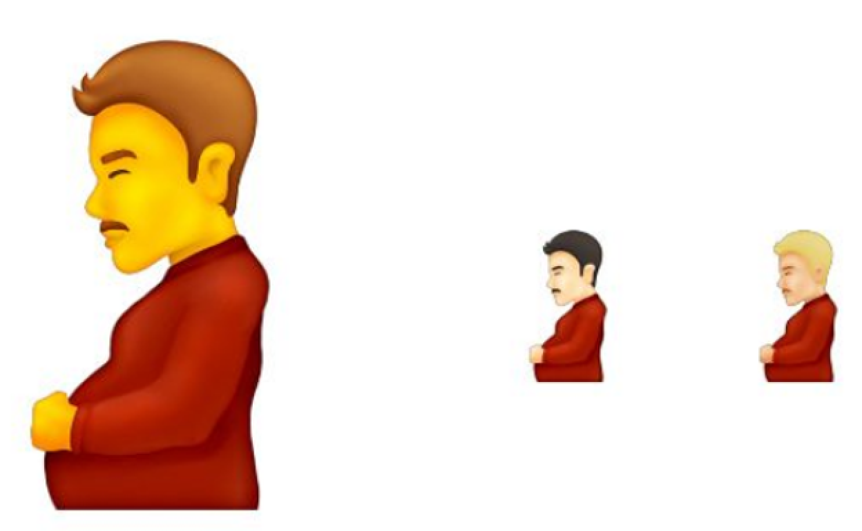 Unicode presenta 37 nuevos 'emojis', entre ellos el hombre embarazado.