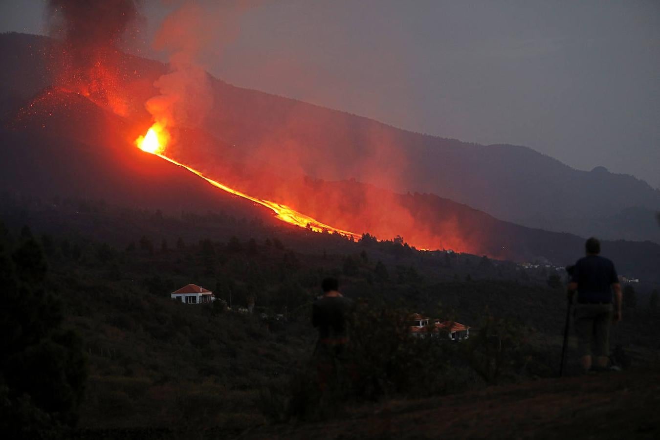 La lava del volcán de Cumbre Vieja en La Palma arrasa con todo a su paso, ya ha destruido un millar de edificaciones y amenaza con otro tanto. La erupción ha cambiado la fisionomía de La Palma, ha ganado al mar 17,2 hectáreas y eleva 3 grados la temperatura del mar. 