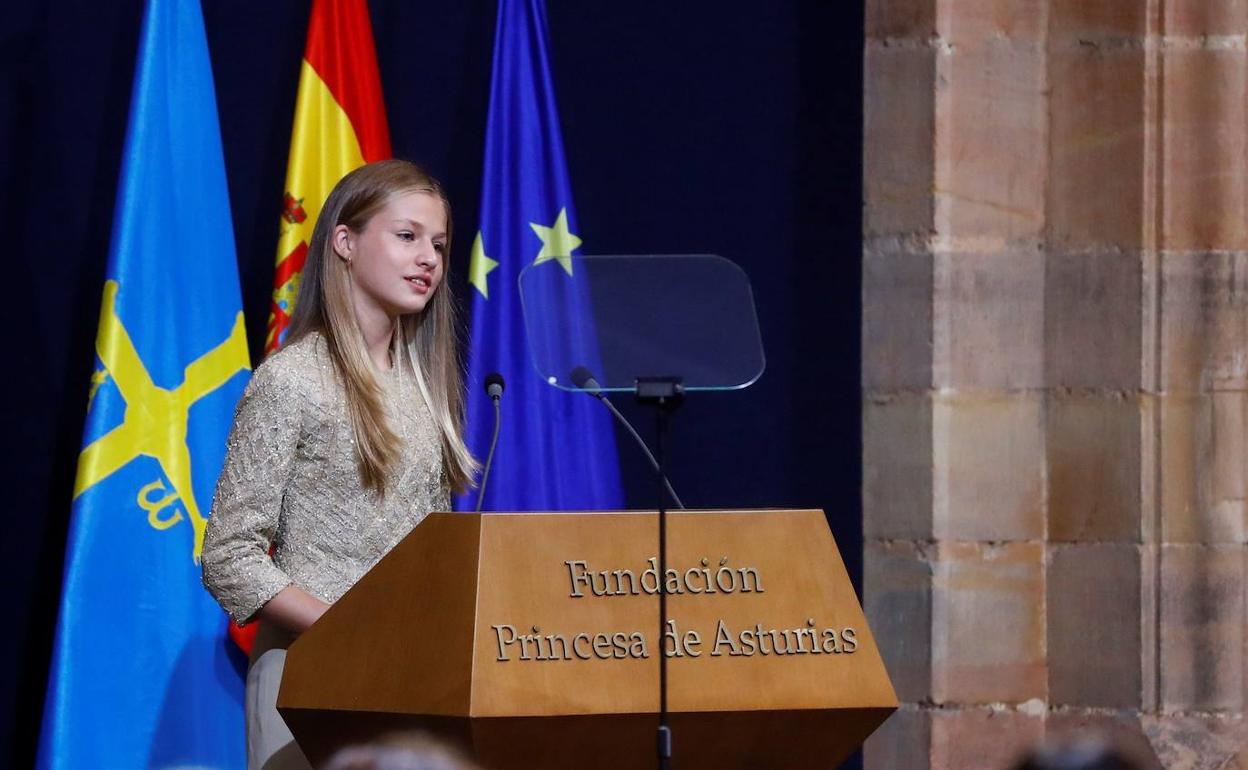 La Princesa Leonor, en los Premios Princesa de Asturias de 2020 