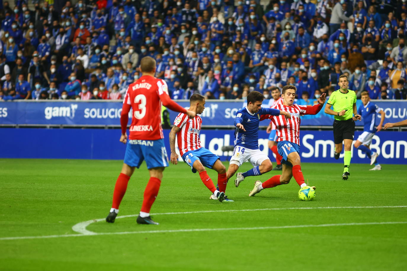 Oviedo y Sporting firman un empate con los goles de Lucas y Djuka. 