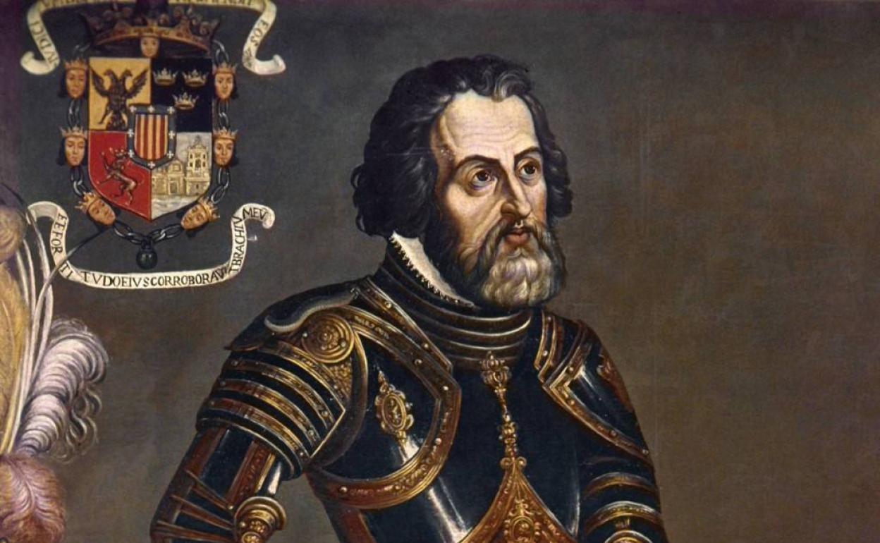 Retrado de Hernán Cortés. 