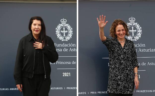 Marina Abramovic y Lucy Lake, galardonadas con los Premios Princesa de Asturias de las Artes y de Cooperación Internacional, respectivamente. 