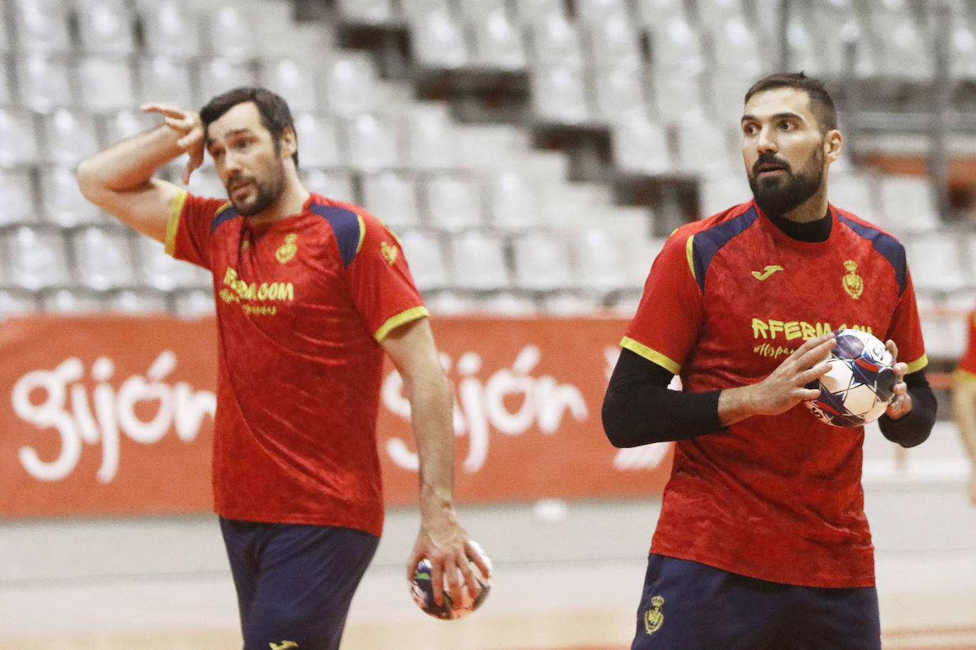 La Selección Española de Balonmano entrena en el Principado, donde disputarán dos amistosos 