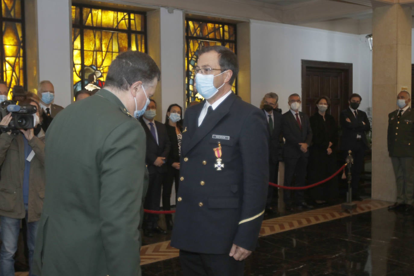 El presidente del Principado de Asturias, Adrián Barbón, asiste al acto conmemorativo del XXVII aniversario de la Delegación de Defensa en Asturias y participa en la entrega de condecoraciones y diplomas.