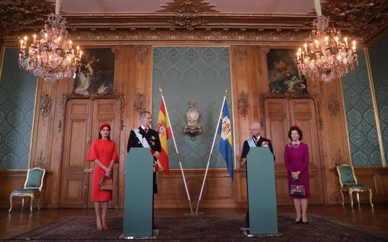 Felipe VI y el Rey Carlos Gustavo, pronuncian sendos mensajes