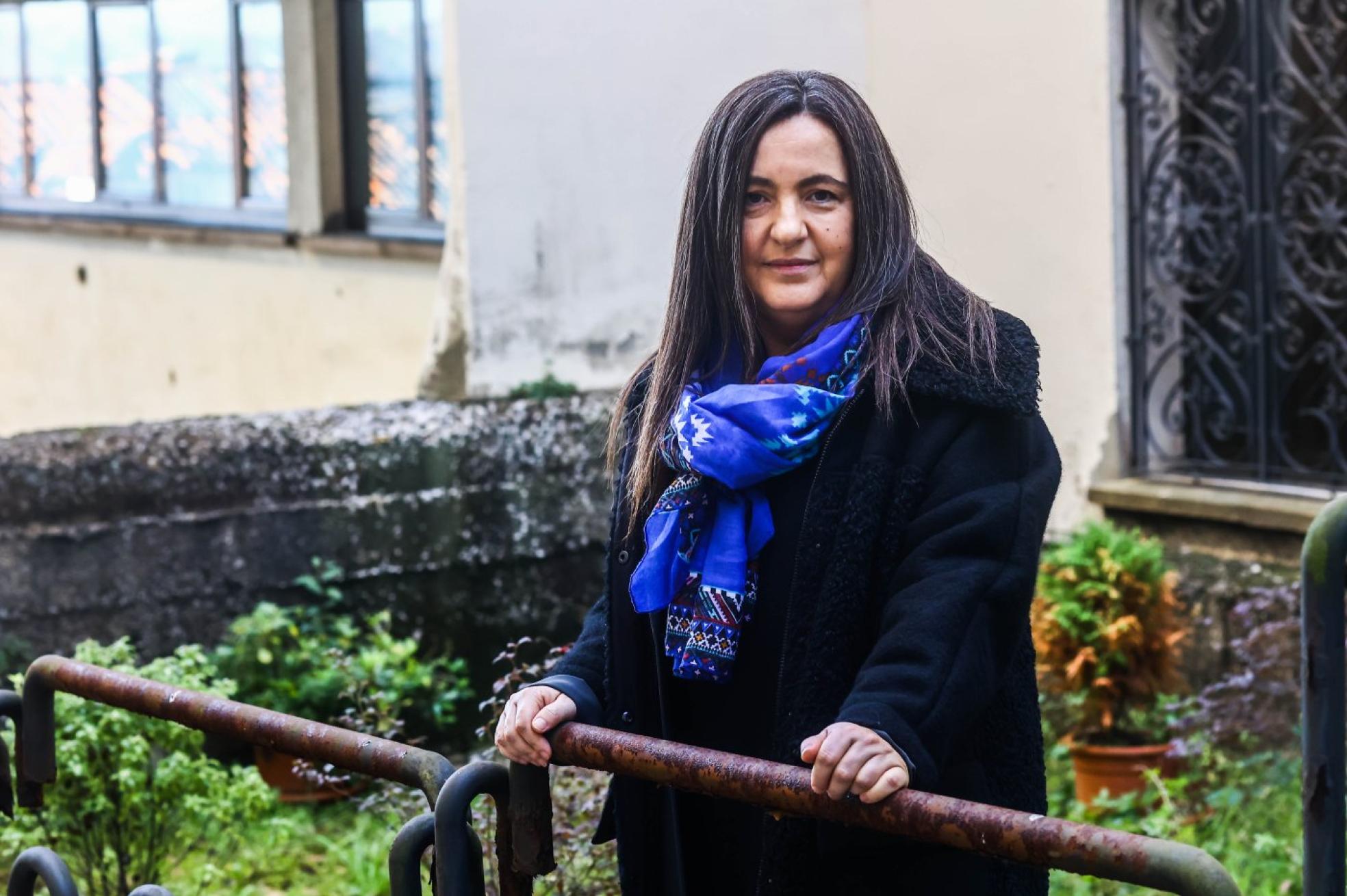 Al frente de la lucha por la igualdad. Nuria Varela, en Oviedo.