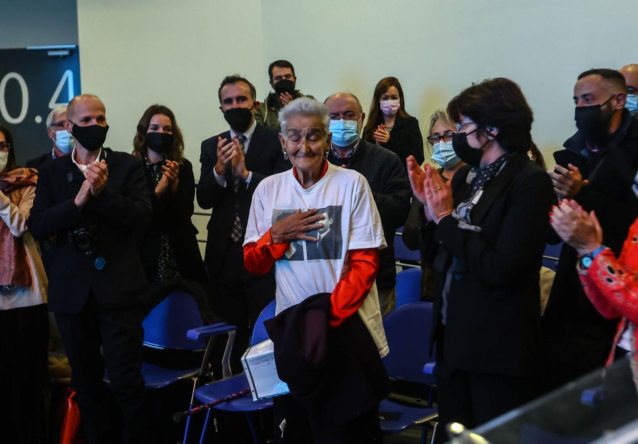 Hilda Farfante Gayo, hija de maestros de la república víctimas de la Guerra Civil. 