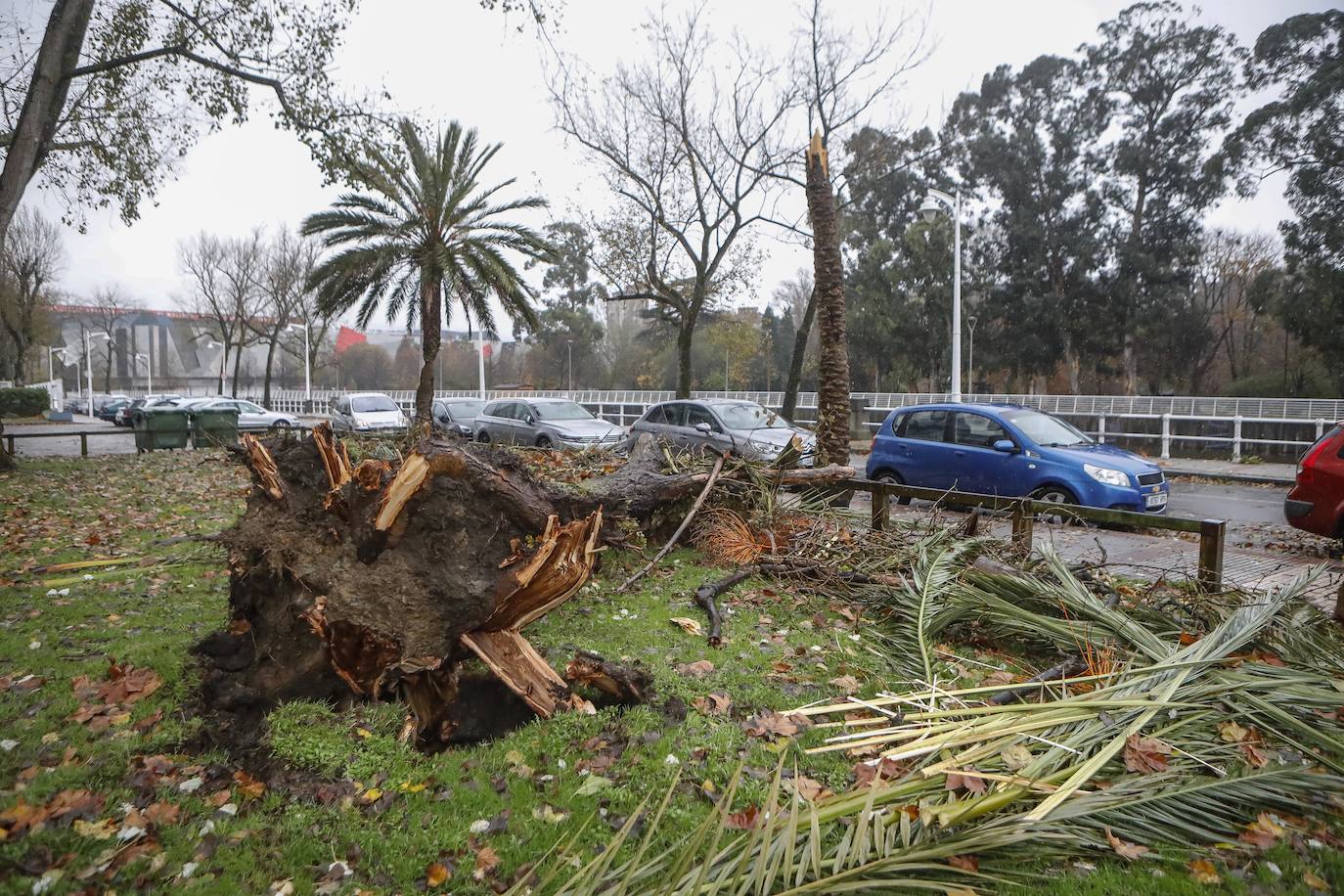 Fotos: Gijón, entre el viento y la lluvia