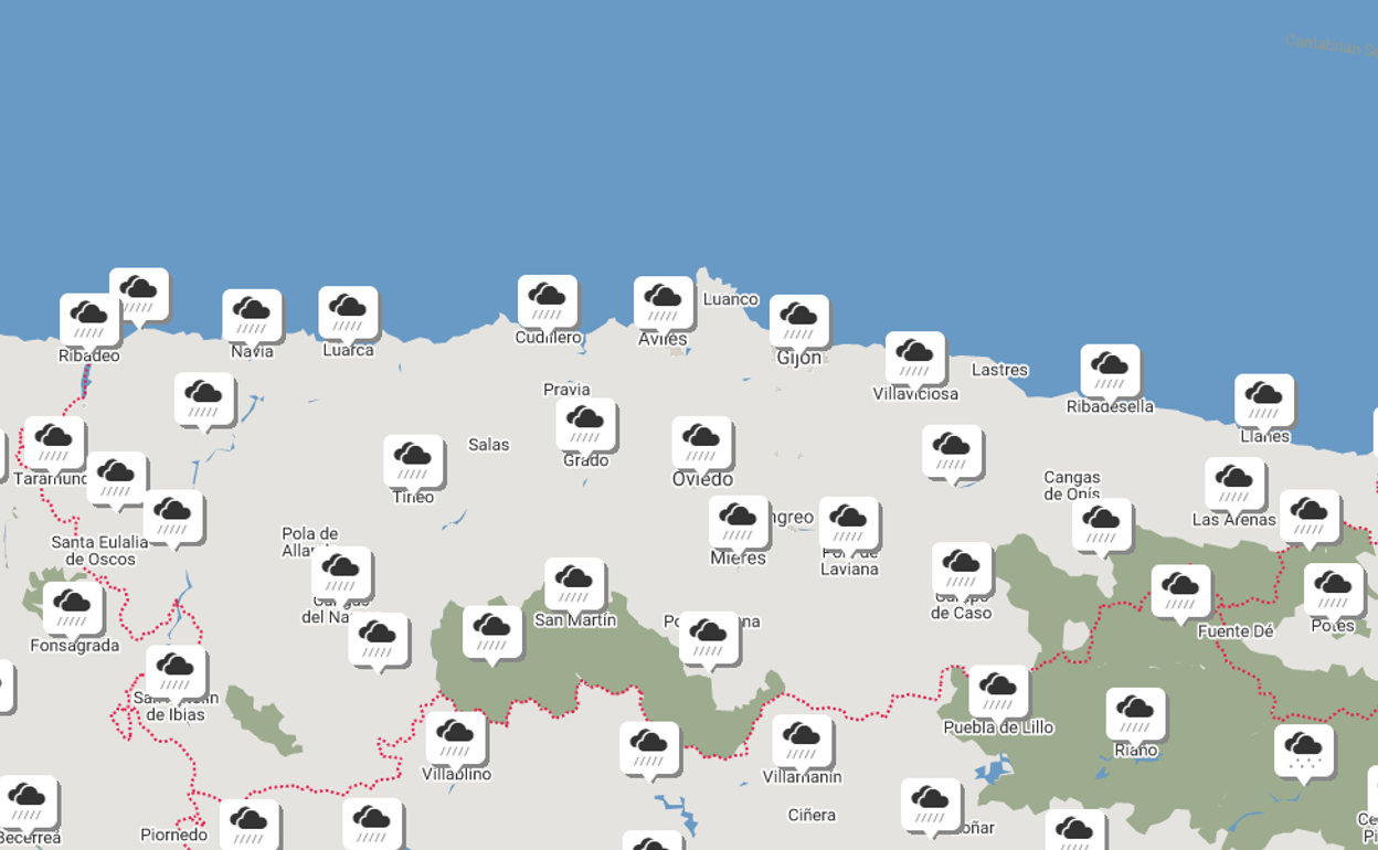 El tiempo en Asturias.