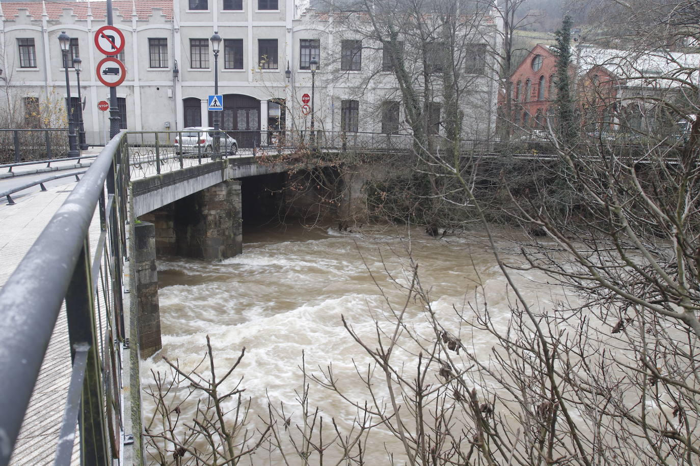 Fotos: Alto caudal en el Nalón, el Trubia y el Nora