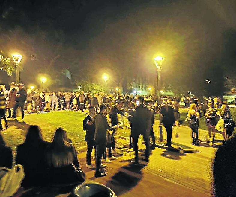 En el parque de El Carbayedo, en Avilés, se reunió mucha gente. lva