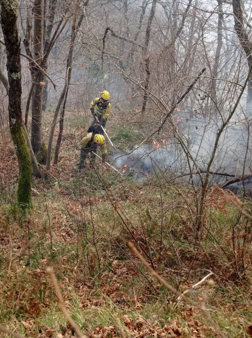 La región ha llegado a sumar un centenar de incendios forestales activos durante el fin de semana. Este lunes los bomberos continuan luchando contra más de cuarenta fuegos 