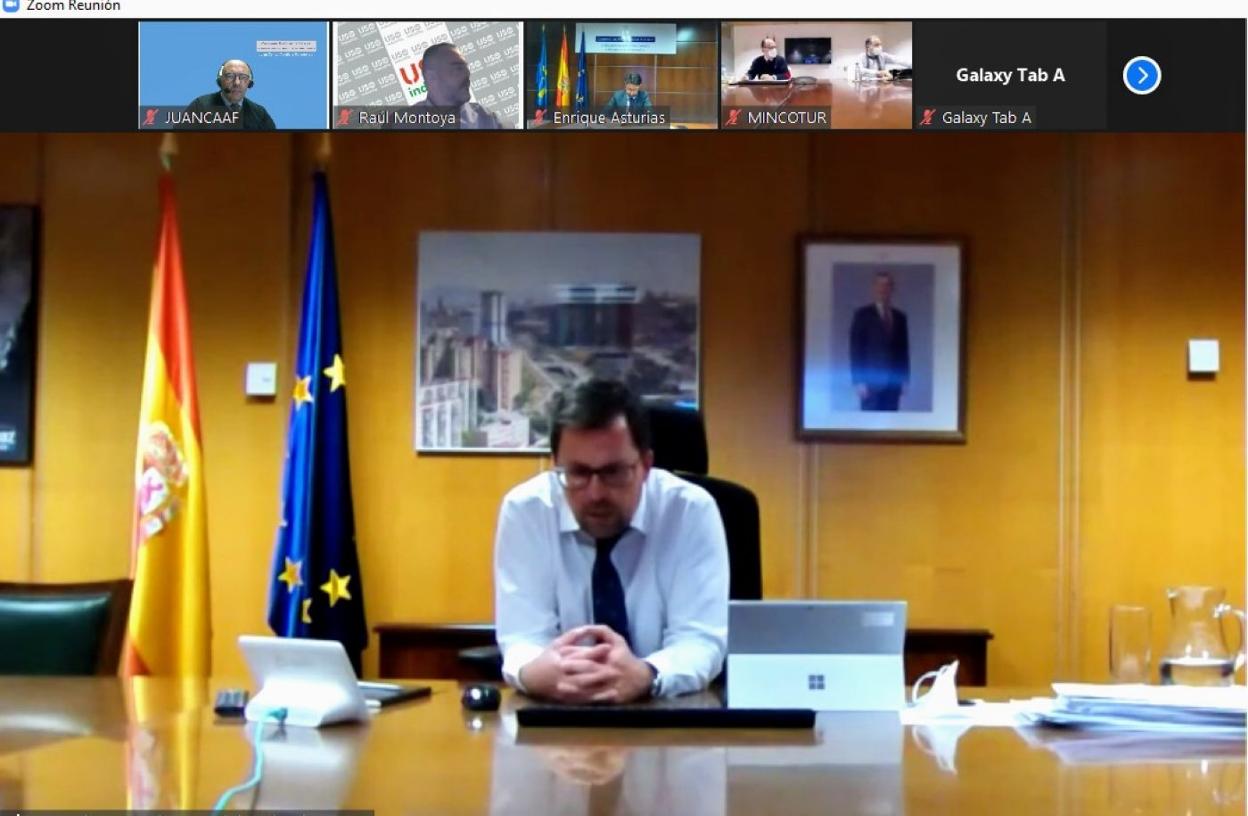 La reunión telemática de esta semana con el Ministerio de Industria. 