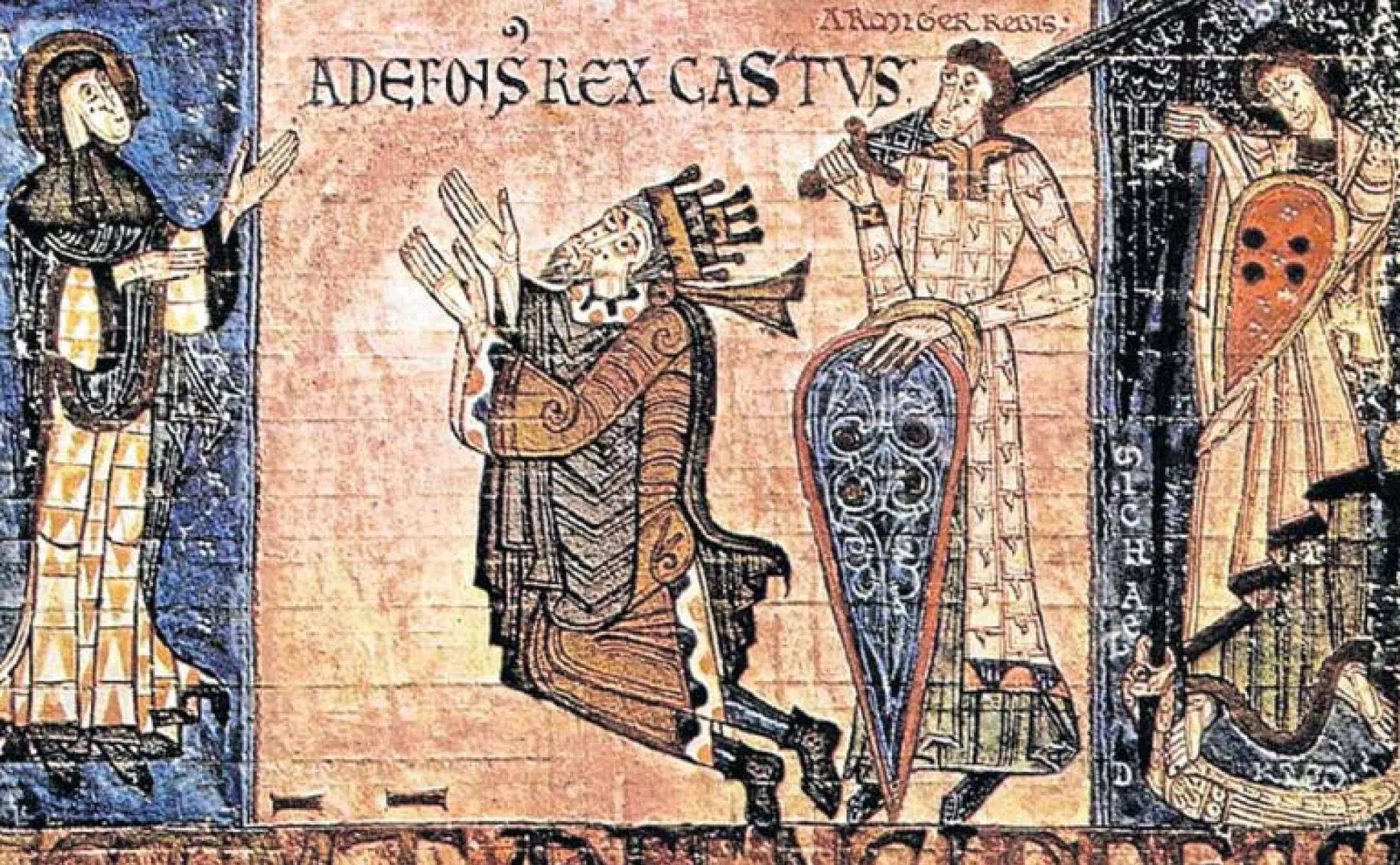 Recreación de Alfonso II El Casto en el 'Libro de los Testamentos'