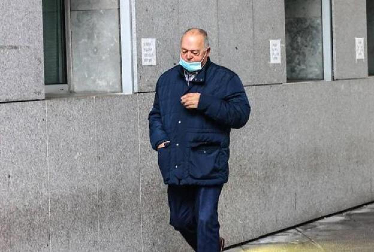 Cándido Vega, a su llegada al juzgado