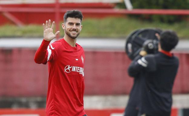 Calavera, durante el entrenamiento 