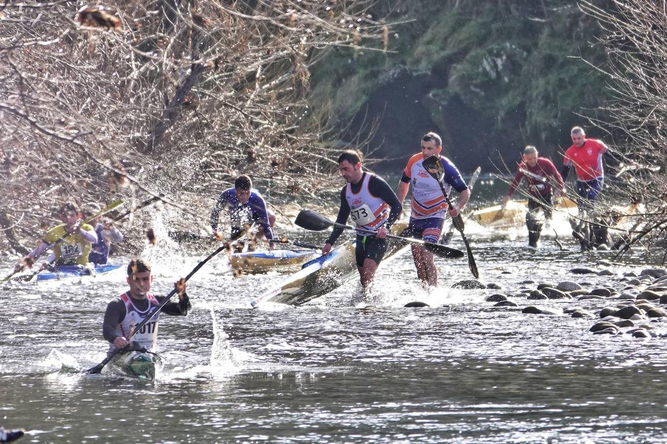 La temporada piragüística asturiana comenzó este sábado con el 1º Descenso-Ascenso del río Sella, prueba con meta y salida en el puente Emilio Llamedo Olivera de Arriondas y ciaboga en la mansa de la Veyera (Picu la Vieya).