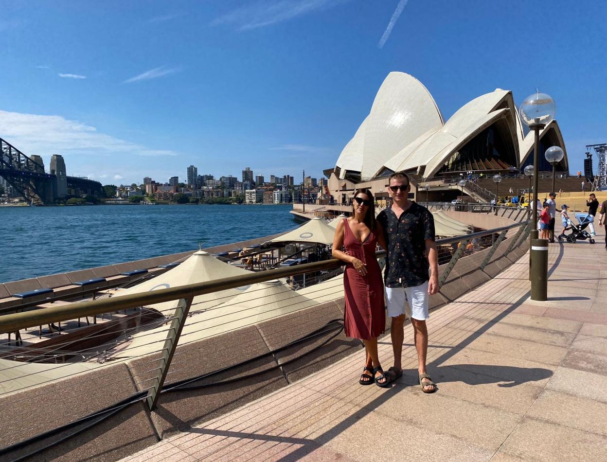 Jessica Peláez y su marido, Alfredo Fernández, tienen previsto quedarse un tiempo en Australia. 