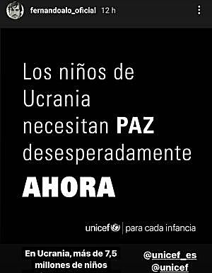 Imagen compartida por Fernando Alonso en Instagram 