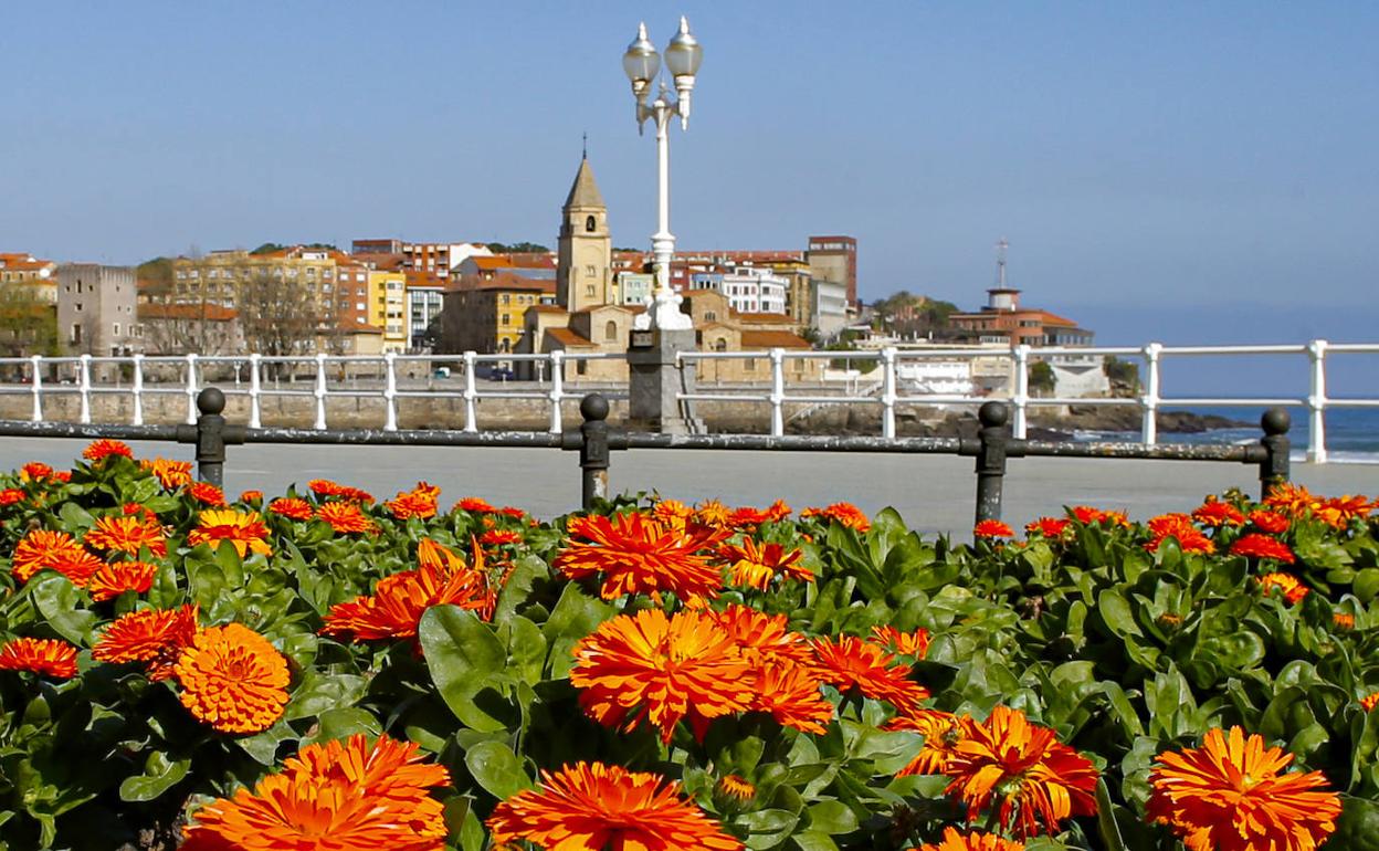 Foto de archivo de la primavera en Gijón.