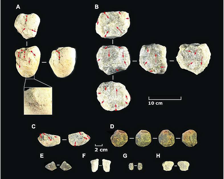 Algunas herramientas halladas 