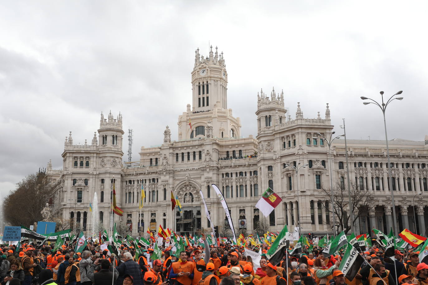 Decenas de miles de personas han tomado las calles de Madrid en una petición desesperada de auxilio al Gobierno por su supervivencia.