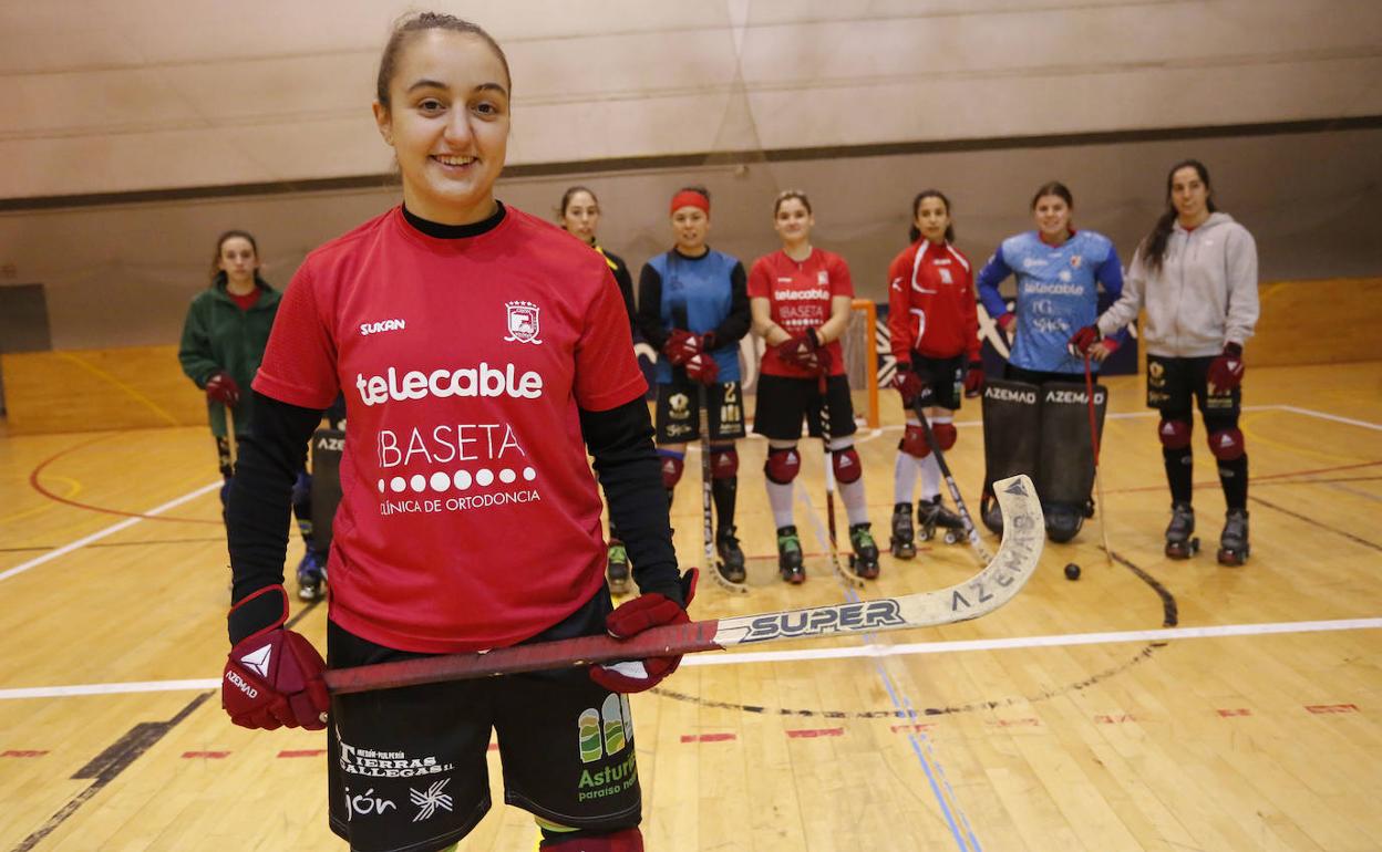 Sara Roces, jugadora del Telecable Hockey.