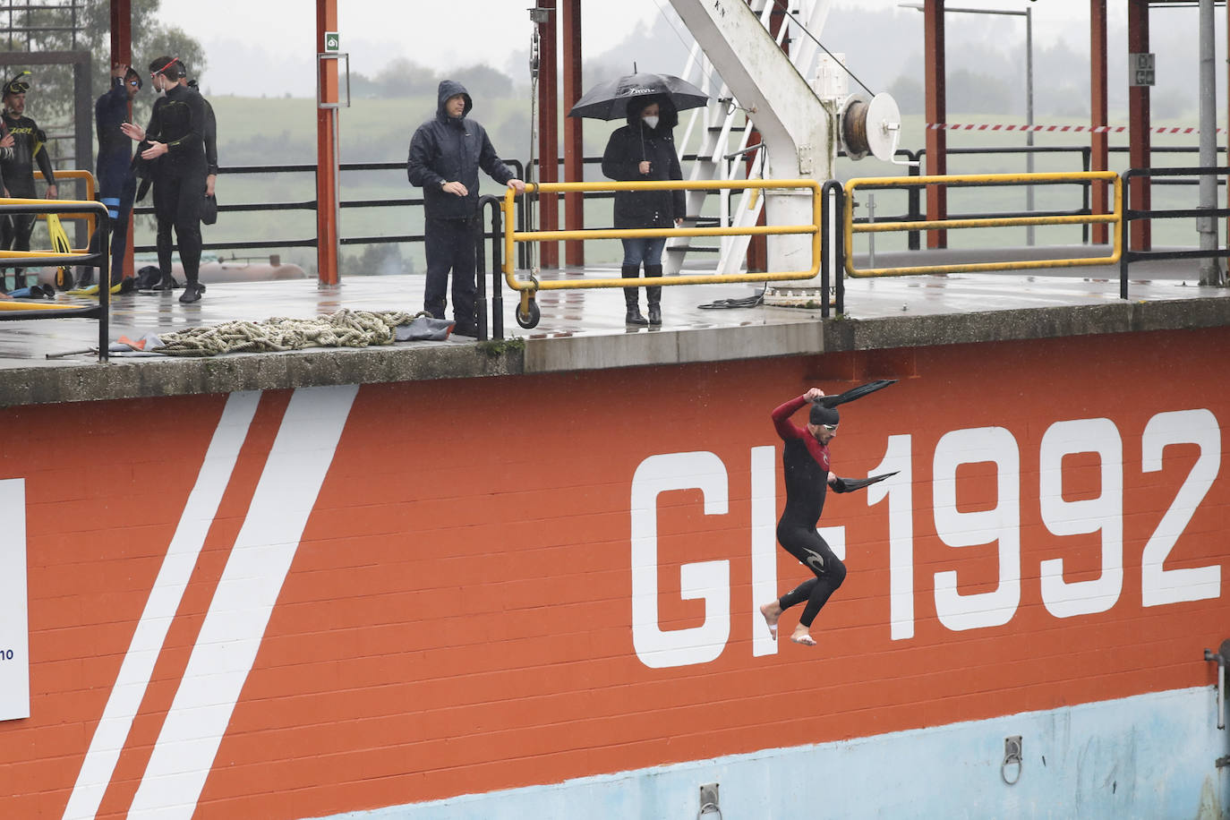 Fotos: El Centro de Seguridad Marítima Integral Jovellanos albergó las pruebas de acceso de rescatadores a Salvamento Marítimo