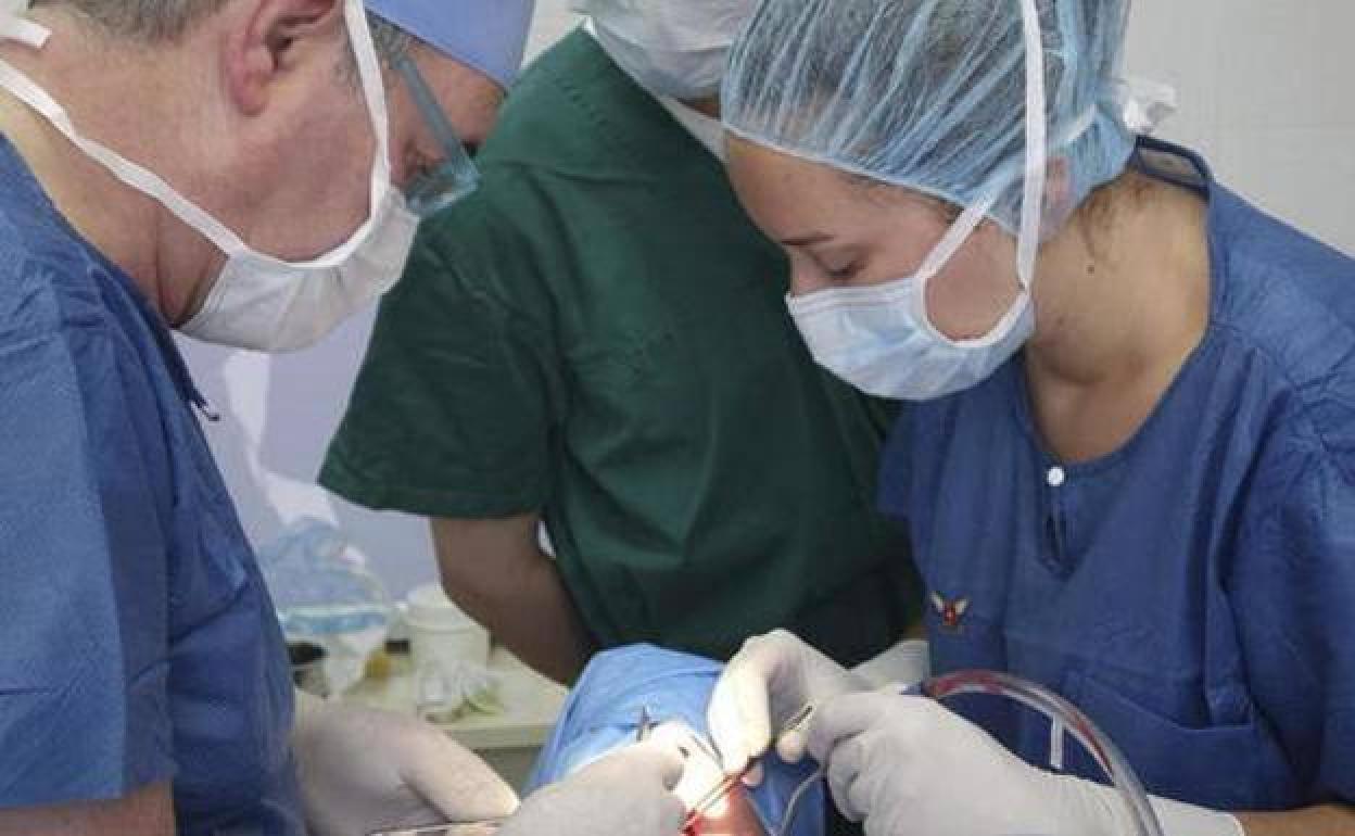 Una operación quirúrgica.