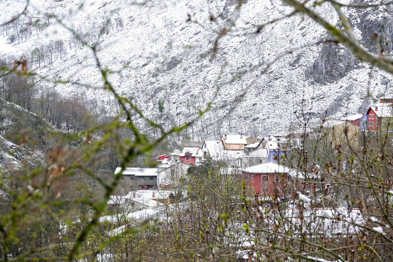 La llegada de la borrasca 'Ciril' ha devuelto el tiempo invernal a la región, con un notable descenso de las temperaturas y nieve en cotas bajas y abundantes chubascos en las ciudades asturianas