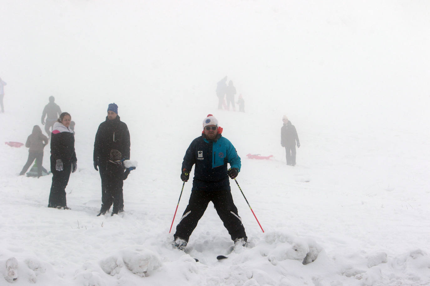 El temporal 'Ciril' ha dejado nevadas en la estación de Valgrande-Pajares 