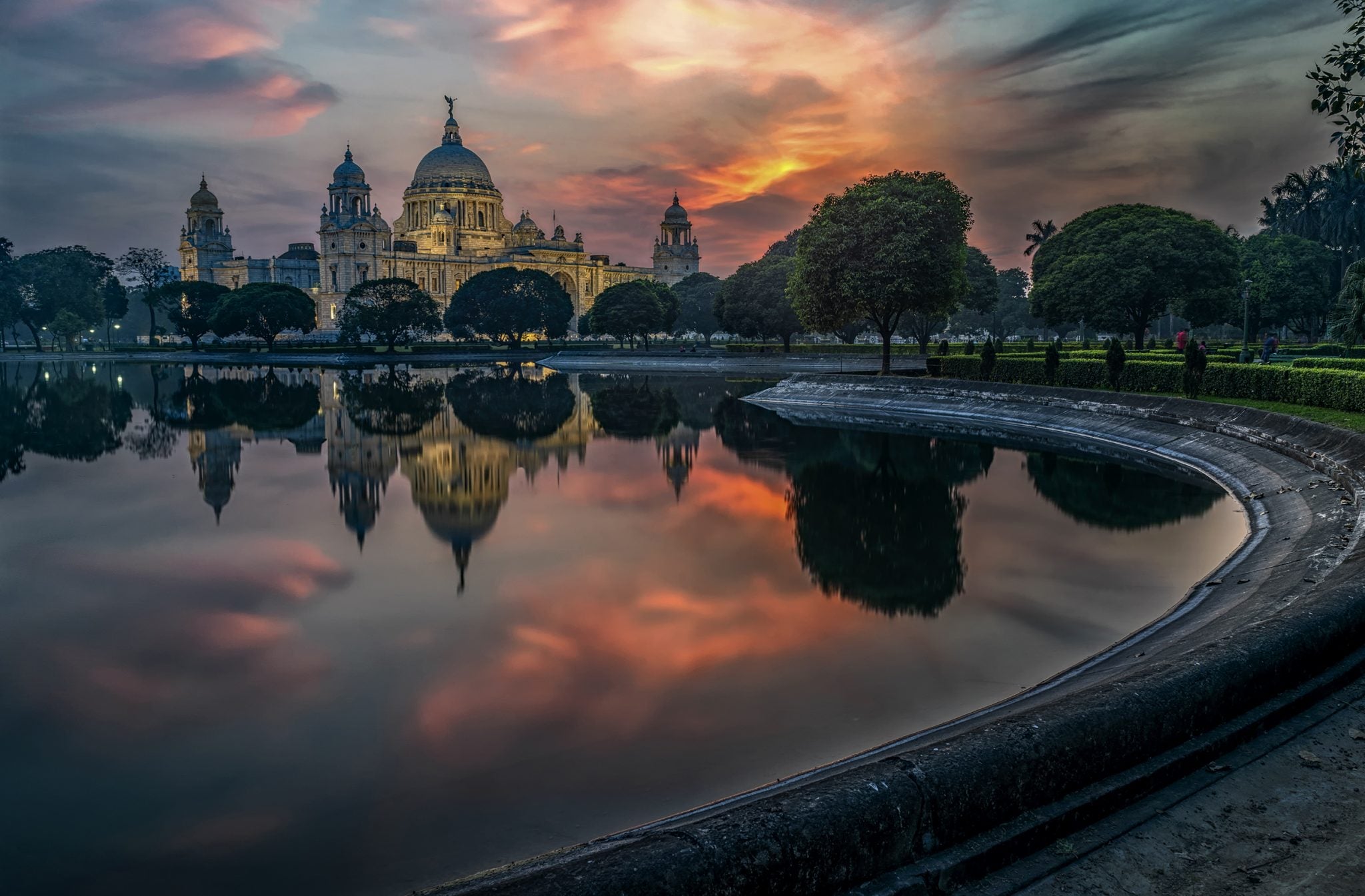 'Victoria Memorial', en Kolkata, West Bengal, India.