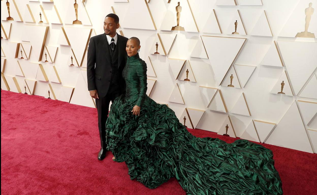 Will Smith y su mujer, Jada Pinkett Smith, durante la gala de los Oscar.