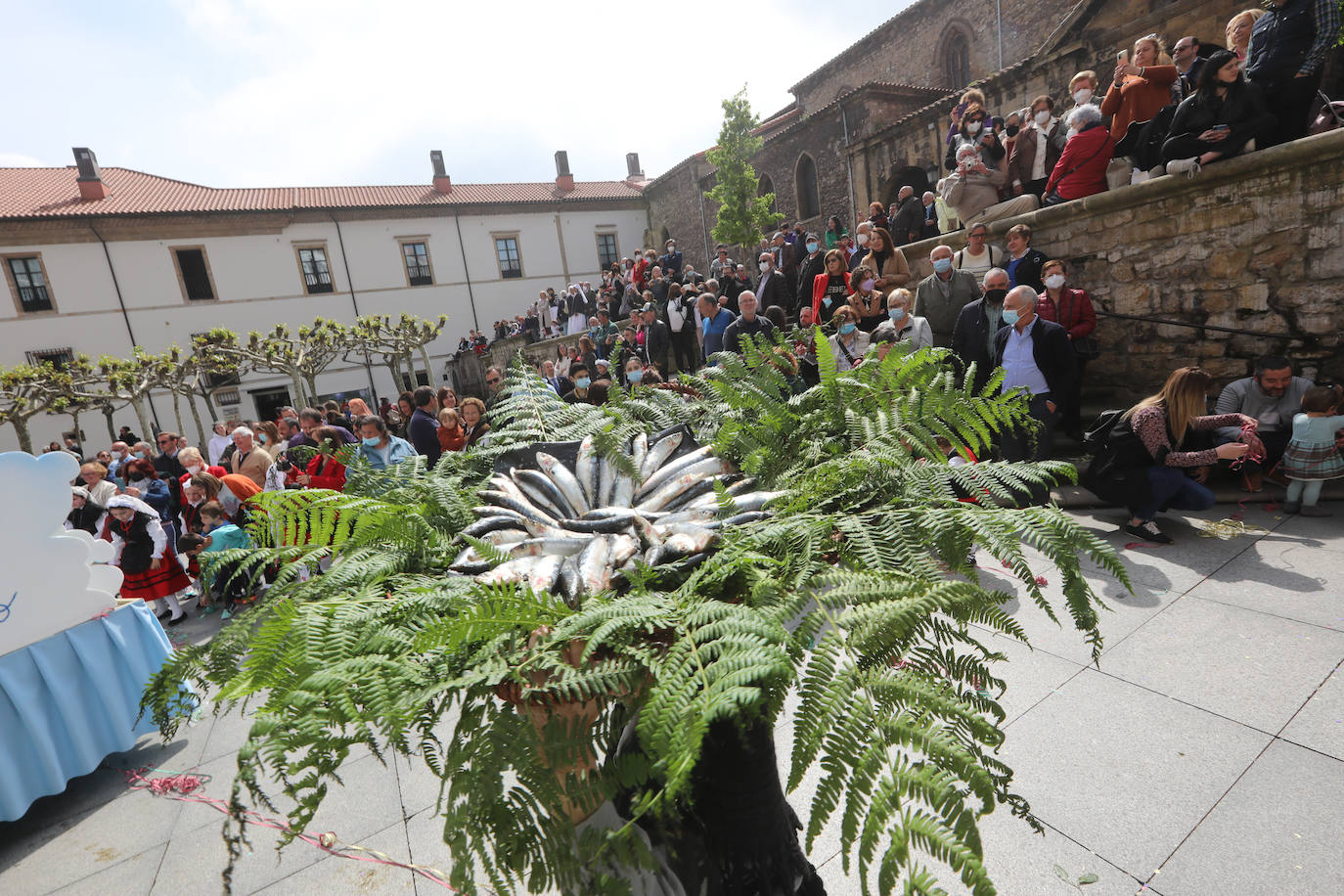 Tres años de espera, dos ediciones canceladas y muchas ganas después, Avilés por fin ha podido echarse de nuevo a la calle para celebrar las fiestas de El Bollo. El tradicional desfile que cierran las xanas y xaninas ha llenado de público las calles del casco histórico de la ciudad. 