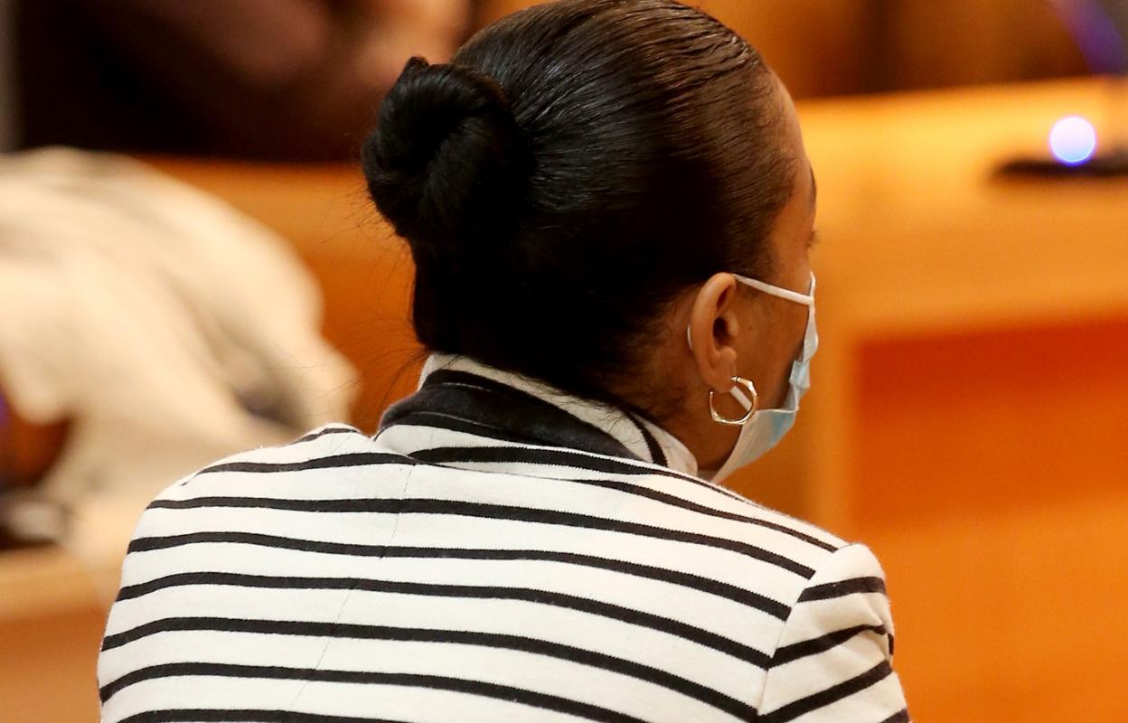 La acusada, en la vista. 