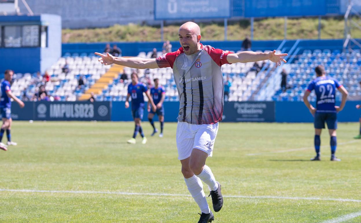 Sergio García celebra uno de sus goles en Madrid. 