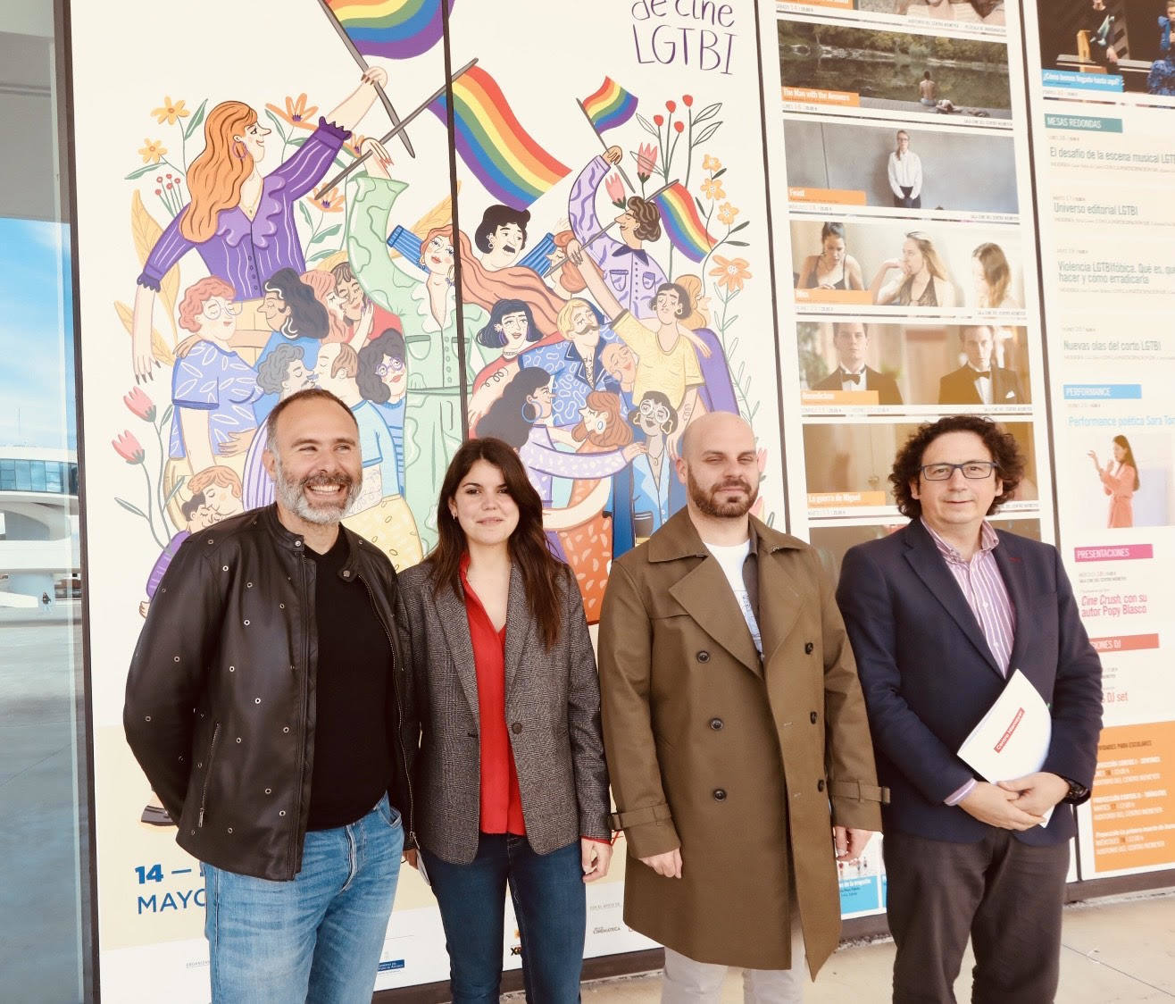 Borja Ibaseta, Raquel Ruiz, Marcos Torre y Carlos Cuadros hoy en la presentación del festival. 