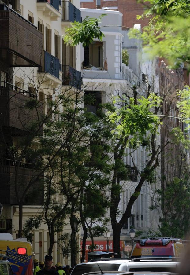 Edificio que ha explotado en el barrio de Salamanca.