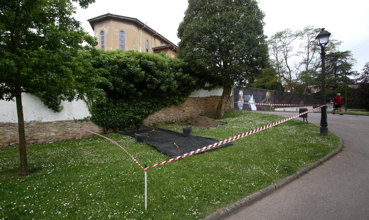 La excavación arqueológica que se está haciendo en los Jardines de La Rodriga.