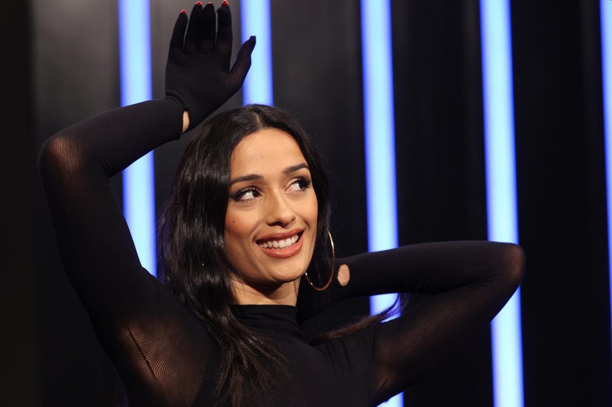 Chanel, durante la rueda de prensa que ofreció ayer en Madrid, tras el bronce en Eurovisión. 