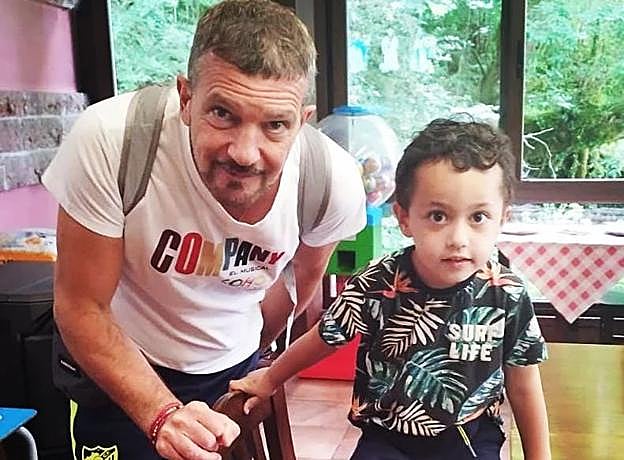 Antonio Bnaderas en el Merendero Covadonga.